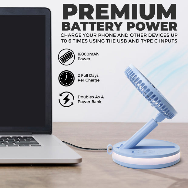 Ventilateur USB batterie rechargeable lithium, fraîcheur go fan - Plan C