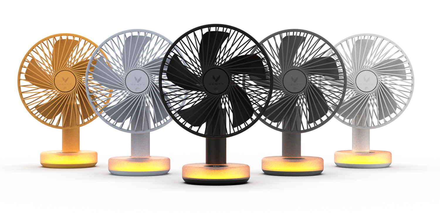 clip fan multi color 